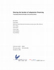 Research paper thumbnail of Sharing the burden of adaptation financing - Translating ethical principles into practical policy