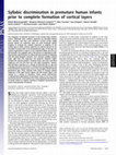 Research paper thumbnail of Syllabic discrimination in premature human infants prior to complete formation of cortical layers