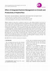 Research paper thumbnail of Effect of Integrated Nutrient Management on Growth and Productivity of Hybrid Rice