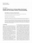 Research paper thumbnail of Pulsatile Tinnitus due to a Tortuous Siphon-Like Internal Carotid Artery Successfully Treated by Arterial Remodeling