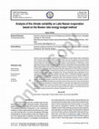 Research paper thumbnail of Analysis of the climate variability on Lake Nasser evaporation based on the Bowen ratio energy budget method