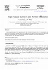 Research paper thumbnail of Sign regular matrices and Neville elimination