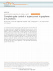 Research paper thumbnail of Complete gate control of supercurrent in graphene p–n junctions