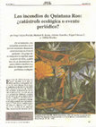 Research paper thumbnail of Los incendios de Quintana Roo: ¿catástrofe ecológica o evento periódico?