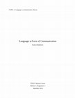 Research paper thumbnail of Language: a Form of Communication