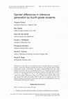 Research paper thumbnail of Gender differences in inference generation by fourth-grade students