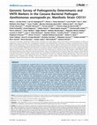 Research paper thumbnail of Genomic Survey of Pathogenicity Determinants and VNTR Markers in the Cassava Bacterial Pathogen Xanthomonas axonopodis pv. manihotis Strain CIO151