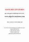 Research paper thumbnail of LISTE DES 225 LIVRES