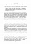 Research paper thumbnail of The Meaning of Complexity and the Complexity of Meaning: Some Observations on Discursive Formations and Cultivated Semantics