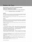 Research paper thumbnail of Pneumothorax and tension pneumopericardium following cardiothoracic surgery