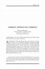 Research paper thumbnail of Harrison, Orphism and Cambridge [review of Annabel Robinson, <i>The Life and Work of Jane Ellen Harrison</i>]