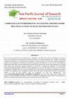 Research paper thumbnail of COMPLIANCE OF ENVIRONMENTAL ACCOUNTING AND DISCLOSURE PRACTICES:A STUDY OF SELECTED INDUSTRY IN GOA