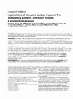 Research paper thumbnail of Implications of elevated cardiac troponin t in ambulatory patients with heart failure: a prospective analysis