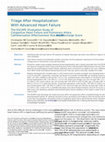 Research paper thumbnail of Triage After Hospitalization With Advanced Heart Failure: The ESCAPE (Evaluation Study of Congestive Heart Failure and Pulmonary Artery Catheterization Effectiveness) Risk Model and Discharge Score