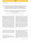 Research paper thumbnail of Peripheral Extracorporeal Membrane Oxygenation System as Salvage Treatment of Patients With Refractory Cardiogenic Shock: Preliminary Outcome Evaluation