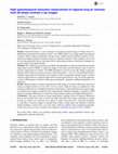 Research paper thumbnail of High spatiotemporal resolution measurement of regional lung air volumes from 2D phase contrast x-ray images