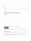 Research paper thumbnail of Design for Sustainability at Seaside