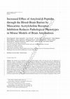 Research paper thumbnail of Increased Efflux of Amyloid-beta Peptides through the Blood-Brain Barrier by Muscarinic Acetylcholine Receptor Inhibition Reduces Pathological Phenotypes in Mouse Models of Brain Amyloidosis