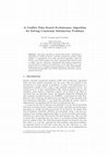 Research paper thumbnail of A conflict tabu search evolutionary algorithm for solving constraint satisfaction problems