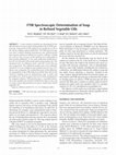 Research paper thumbnail of FTIR spectroscopic determination of soap in refined vegetable oils