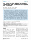 Research paper thumbnail of Daily Rhythms of Plasma Melatonin, but Not Plasma Leptin or Leptin mRNA, Vary between Lean, Obese and Type 2 Diabetic Men