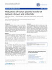 Research paper thumbnail of Modulations of human placental transfer of lopinavir, ritonavir and enfuvirtide