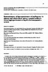 Research paper thumbnail of Determination of the enantiomers of mefloquine in plasma and whole blood using a coupled achiral—chiral high-performance liquid chromatographic system