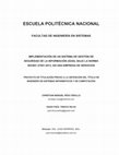 Research paper thumbnail of ESCUELA POLITÉCNICA NACIONAL FACULTAD DE INGENIERÍA EN SISTEMAS