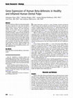 Research paper thumbnail of Gene expression of human beta-defensins in healthy and inflamed human dental pulps