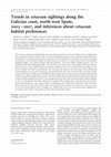 Research paper thumbnail of Trends in cetacean sightings along the Galician coast, north-west Spain, 2003–2007, and inferences about cetacean habitat preferences