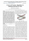 Research paper thumbnail of A Survey Of Various Algorithms In congestion Detection In Vanet