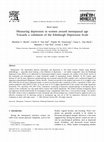 Research paper thumbnail of Measuring depression in women around menopausal age