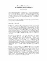 Research paper thumbnail of In search of global law: the significance of the earth charter