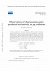 Research paper thumbnail of Observation of charmonium pairs produced exclusively in $pp$ collisions