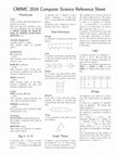 Research paper thumbnail of Theoretical Computer Science Reference Sheet