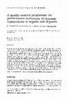 Research paper thumbnail of A quality control programme for performance evaluation of dynamic replacement of organic soil deposits