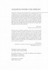 Research paper thumbnail of ANÁLISIS ECONÓMICO DEL DERECHO