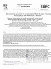 Research paper thumbnail of Decreased alpha-synuclein in cerebrospinal fluid of aged individuals and subjects with Parkinson's disease