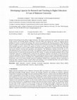 Research paper thumbnail of Developing Capacity for Research and Teaching in Higher Education: A Case of Makerere University