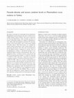 Research paper thumbnail of Parasite density and serum cytokine levels in Plasmodium vivax malaria in Turkey