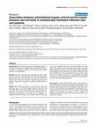 Research paper thumbnail of Association between administered oxygen, arterial partial oxygen pressure and mortality in mechanically ventilated intensive care unit patients