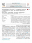 Research paper thumbnail of Mechanical properties and influence of straining on ion conductivity of perfluorosulfonic acid Nafion®-type membranes depending on water uptake