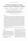 Research paper thumbnail of The Analysis of Confounding Factors in Volume Reconstruction of 3DCRT with Spiral Mode CT Simulation