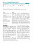 Research paper thumbnail of Parallel and non-parallel morphological divergence among foraging specialists in European whitefish (Coregonus lavaretus)