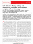 Research paper thumbnail of Early detection of aging cartilage and osteoarthritis in mice and patient samples using atomic force microscopy