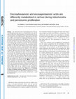 Research paper thumbnail of Docosahexaenoic and eicosapentaenoic acids are differently metabolized in rat liver during mitochondria and peroxisome proliferation