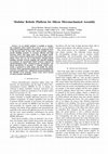 Research paper thumbnail of Modular robotic platform for silicon micromechanical assembly