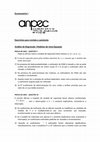 Research paper thumbnail of Exercícios ANPEC