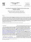 Research paper thumbnail of An efficient composition of Web services with active network support