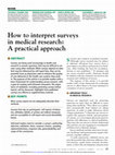 Research paper thumbnail of How to interpret surveys in medical research: a practical approach